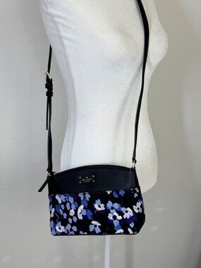Kate Spade Floral Millie Grove Crossbody Purse Bag Leather